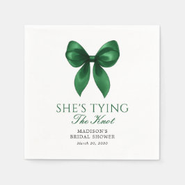 Emerald Bow She's Tying the Knot Bridal Shower Servet
