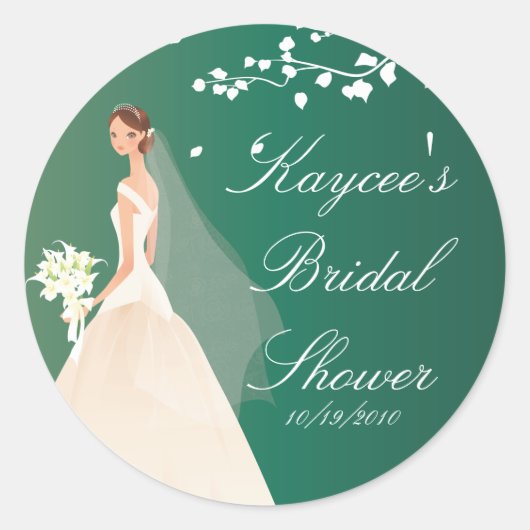 Emerald Bride Vrijgezellenfeest Sticker (Voorkant)