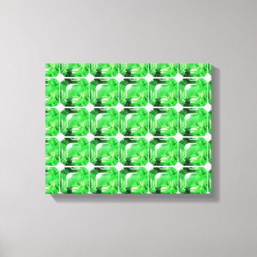 Emerald, Bright Green Canvas Afdruk (Voorkant)