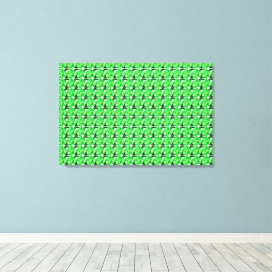 Emerald, Bright Green Canvas Afdruk (Insitu (Houten vloer))