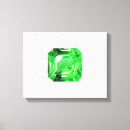 Emerald, Bright Green Canvas Afdruk