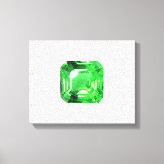 Emerald, Bright Green Canvas Afdruk (Voorkant)
