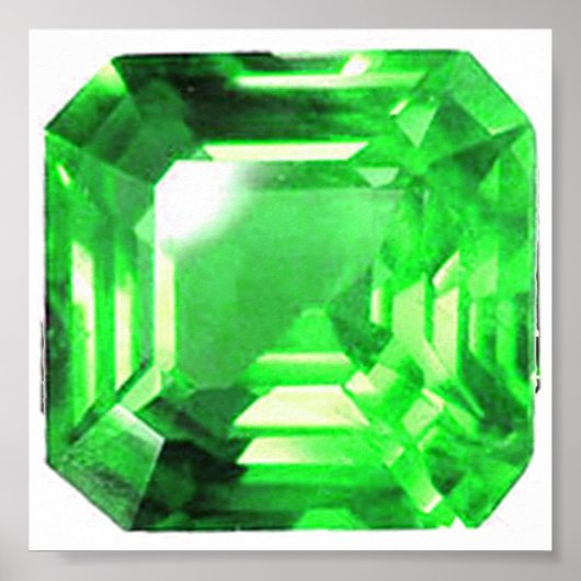Emerald, Bright Green Poster (Voorkant)