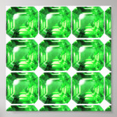 Emerald, Bright Green Poster (Voorkant)