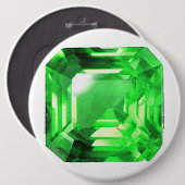 Emerald, Bright Green Ronde Button 6,0 Cm (Voorkant /achterkant)