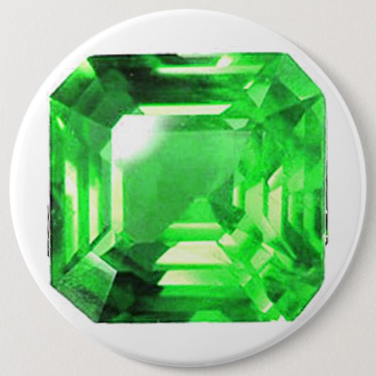 Emerald, Bright Green Ronde Button 6,0 Cm (Voorkant)