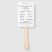 Emerald Bronze Black Wedding Program set of Fans Handwaaier (Achterkant)