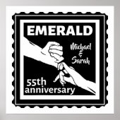 Emerald bruiloft 55 jaar poster (Voorkant)