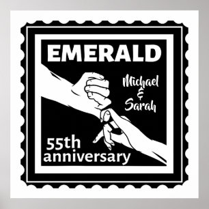 Emerald bruiloft 55 jaar poster
