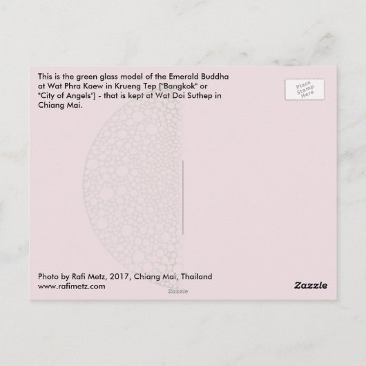 Emerald Buddha, Chiang Mai, Thailand Briefkaart (Achterkant)