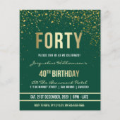 Emerald | Budget Gold Confetti 40e verjaardag (Voorkant)