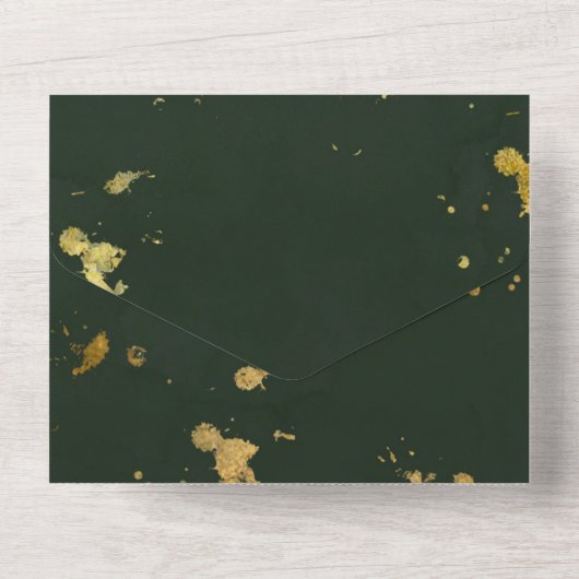 Emerald Canyon Roos Weddenschap in één uitnodiging (Achterkant)