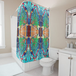 Emerald Castle Wizard of Oz Stainglass Douchegordijn