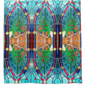 Emerald Castle Wizard of Oz Stainglass Douchegordijn (Voorkant)
