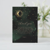 Emerald Celestial Quinceanera bedankkaart (Staand voorkant)