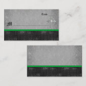 Emerald Celtic Cross Green en Black Place Card Plaatskaartje (Voorkant / Achterkant)