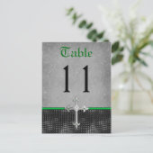 Emerald Celtic Cross Table Number Briefkaart (Staand voorkant)