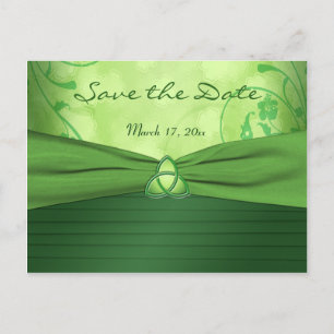 Emerald Celtic Love Knot Save the Date Briefkaart