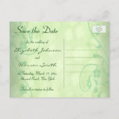 Emerald Celtic Love Knot Save the Date Briefkaart (Achterkant)