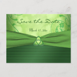 Emerald Celtic Love Knot Save the Date Briefkaart