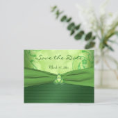 Emerald Celtic Love Knot Save the Date Briefkaart (Staand voorkant)
