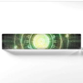 Emerald Chaos Clock, Steampunk Spellshape Fractal Naambordje (Voorkant)