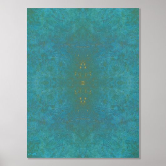 Emerald Charm Gold Folie Print (Voorkant)