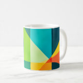 Emerald Citrus Geometric Abstract Koffiemok (Voorkant rechts)