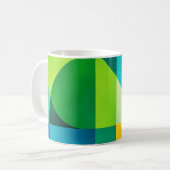 Emerald Citrus Geometric Abstract Koffiemok (Voorkant links)