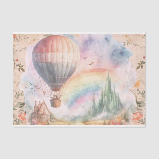 Emerald City - De tovenaar van Oz Decoupage Paper Tissuepapier (Voorkant)