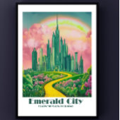Emerald City Digitale Kunst - Tovenaar van Oz Post Poster