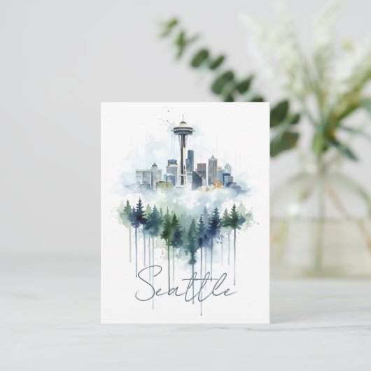 Emerald City Mist: Seattle Briefkaart (Staand voorkant)