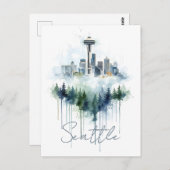 Emerald City Mist: Seattle Briefkaart (Voorkant / Achterkant)