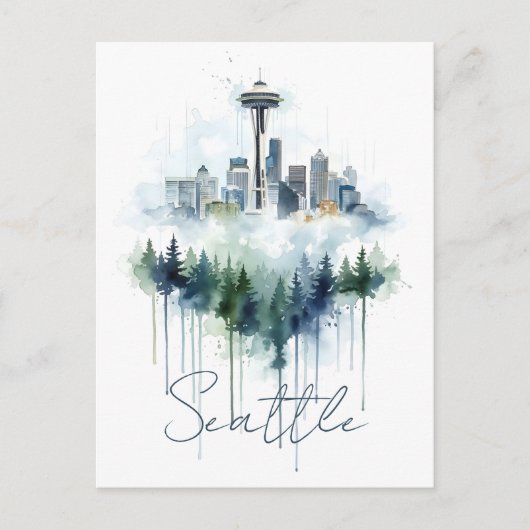 Emerald City Mist: Seattle Briefkaart (Voorkant)