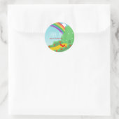 Emerald City OZ verjaardagsfeeststickers Ronde Sticker (Tas)