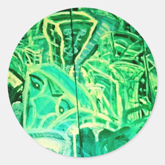 EMERALD CITY RONDE STICKER (Voorkant)