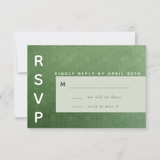 Emerald City RSVP-kaart RSVP Kaartje (Voorkant)