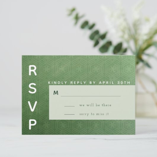 Emerald City RSVP-kaart RSVP Kaartje (Staand voorkant)