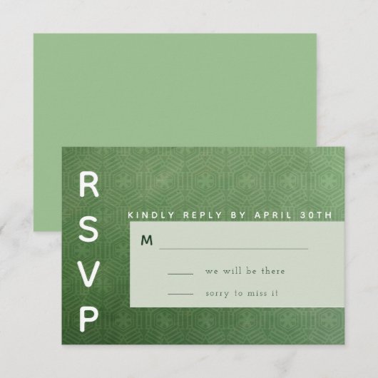 Emerald City RSVP-kaart RSVP Kaartje (Voorkant / Achterkant)