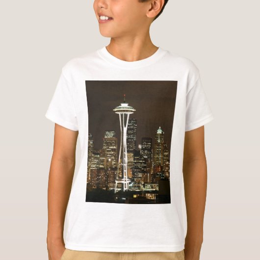 Emerald City Seattle Washington Space Needle T-shirt (Voorkant)