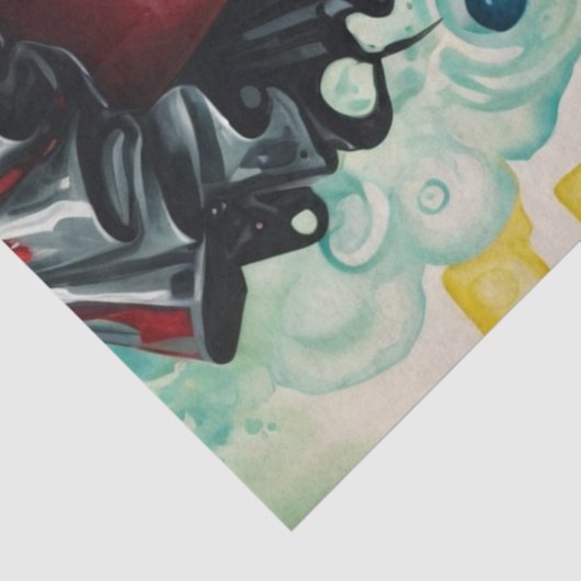 Emerald City Skyline Witch - Ruby Heels - Stocking Tissuepapier (Detail)