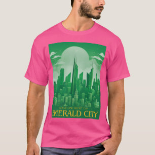 Emerald City Vintage Travel Poster T-shirt
