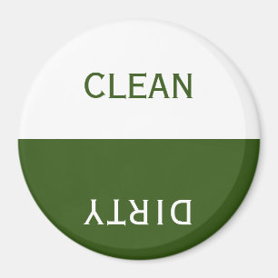 Emerald Clean Dirty Dishwasher Sign Magnet