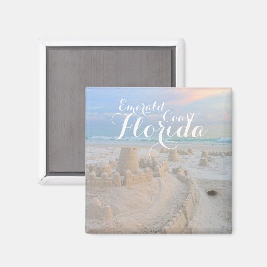 Emerald Coast, Florida Beach Castle Magneet (Voorkant / Achterkant)