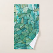 Emerald Coast Marble-cellen, abstracte kunst Bad Handdoek (Handdoek)