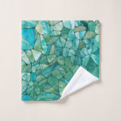 Emerald Coast Marble-cellen, abstracte kunst Bad Handdoek (Wasdoekje)