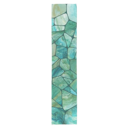 Emerald Coast Marble-cellen, abstracte kunst Korte Tafelloper (Voorkant)