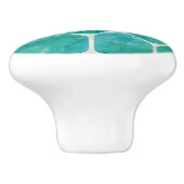 Emerald Coast Marmer Mozaïek cellen abstracte kuns Keramische Knop (Zijkant)