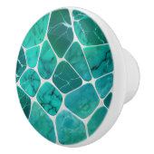 Emerald Coast Marmer Mozaïek cellen abstracte kuns Keramische Knop (Rechts)