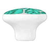 Emerald Coast Marmer Mozaïek cellen abstracte kuns Keramische Knop (Zijkant)